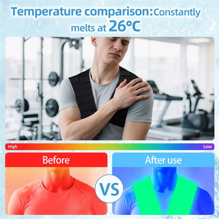 Cooling PCM Shoulder Ice Pack Wrap Cooling PCM Shoulder Ice Pack Wrap